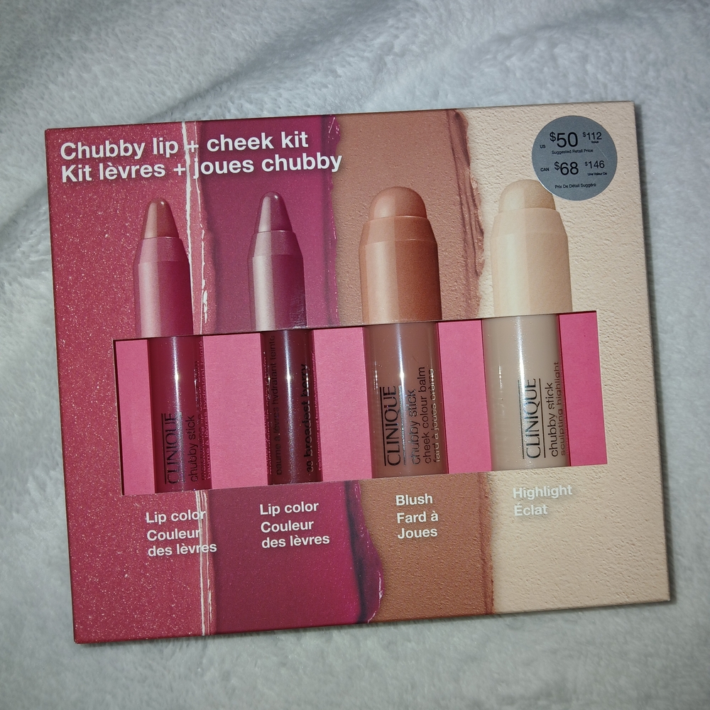 Clinique Chubby Lip + Cheek Kit - Pink, Nude, Cream